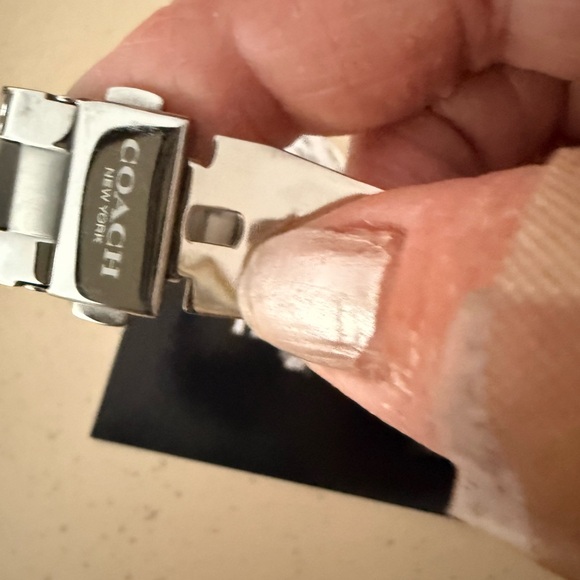 Coach Metallic Silver Watch with Horse and Carriage Motif - Picture 7 of 14